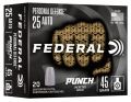 25 AUTO 45GR JACKETED SOLID 20 ROUNDS